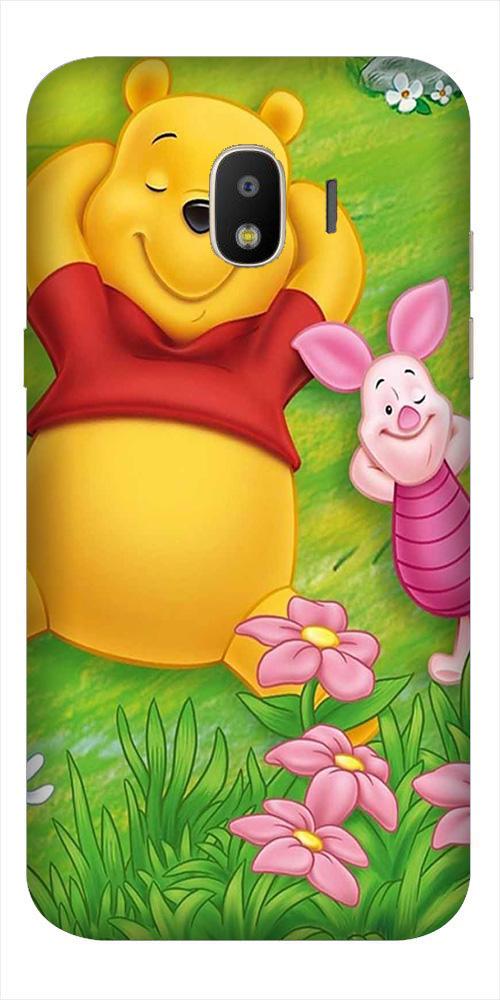 Winnie The Pooh Mobile Back Case for Galaxy J4  (Design - 348)