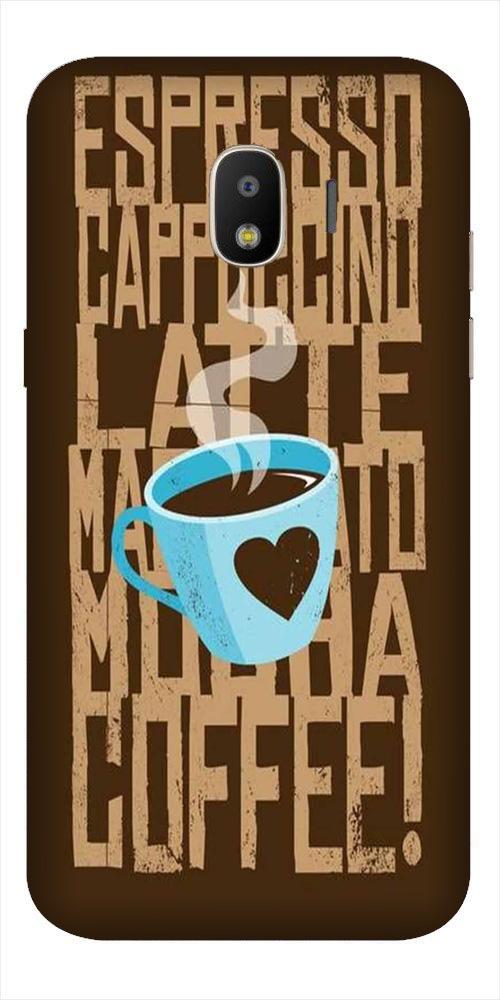 Love Coffee Mobile Back Case for Galaxy J4  (Design - 351)