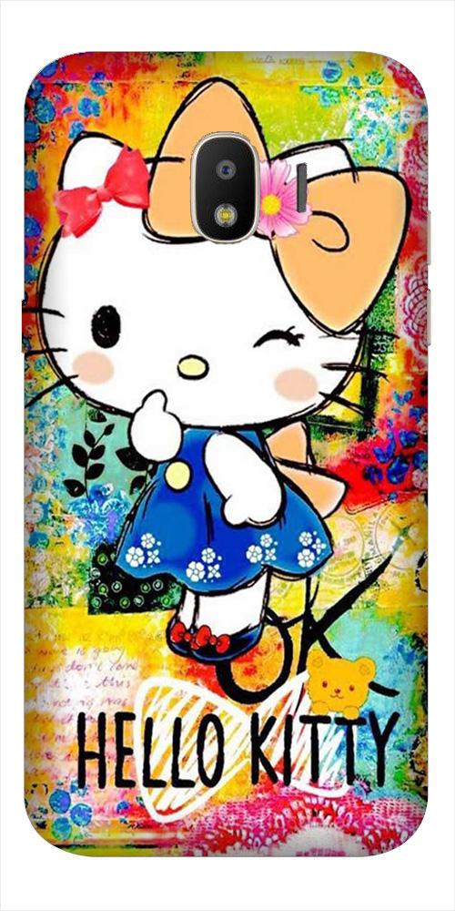 Hello Kitty Mobile Back Case for Galaxy J4  (Design - 362)