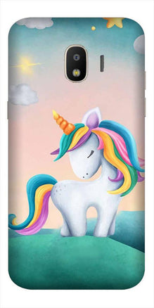 Unicorn Mobile Back Case for Galaxy J4  (Design - 366)