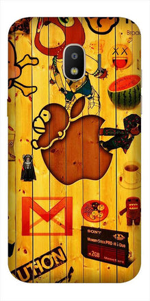 Wooden Texture Mobile Back Case for Galaxy J4  (Design - 367)