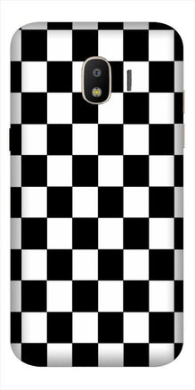 Black White Boxes Mobile Back Case for Galaxy J2 Core   (Design - 372)