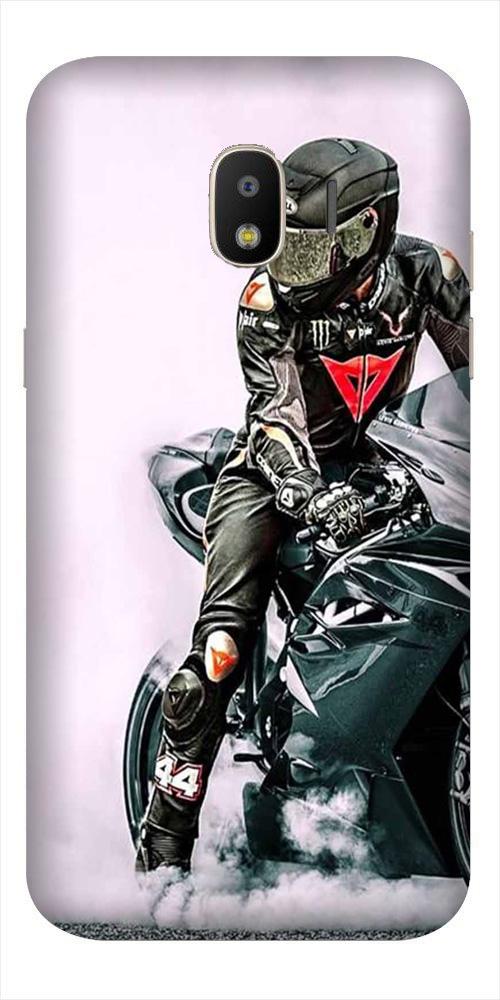 Biker Mobile Back Case for Galaxy J2 2018   (Design - 383)