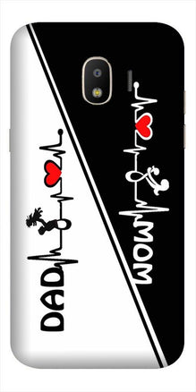 Love Mom Dad Mobile Back Case for Galaxy J2 Core   (Design - 385)