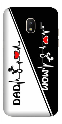 Love Mom Dad Mobile Back Case for Galaxy J4  (Design - 385)