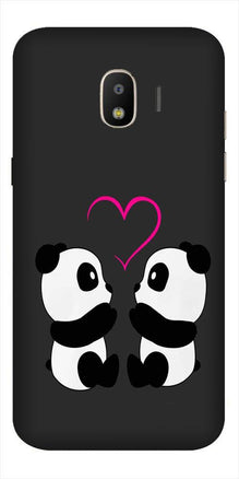 Panda Love Mobile Back Case for Galaxy J4  (Design - 398)