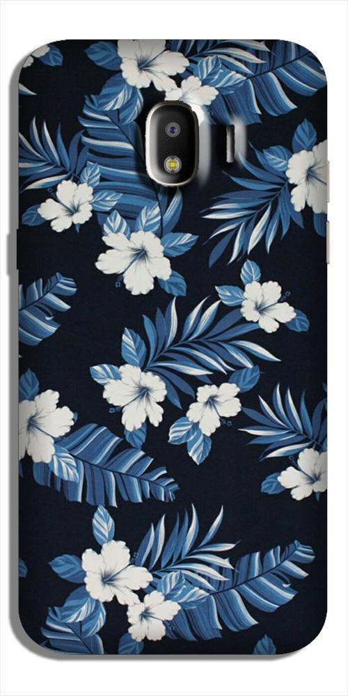 White flowers Blue Background2 Case for Galaxy J2 (2018)