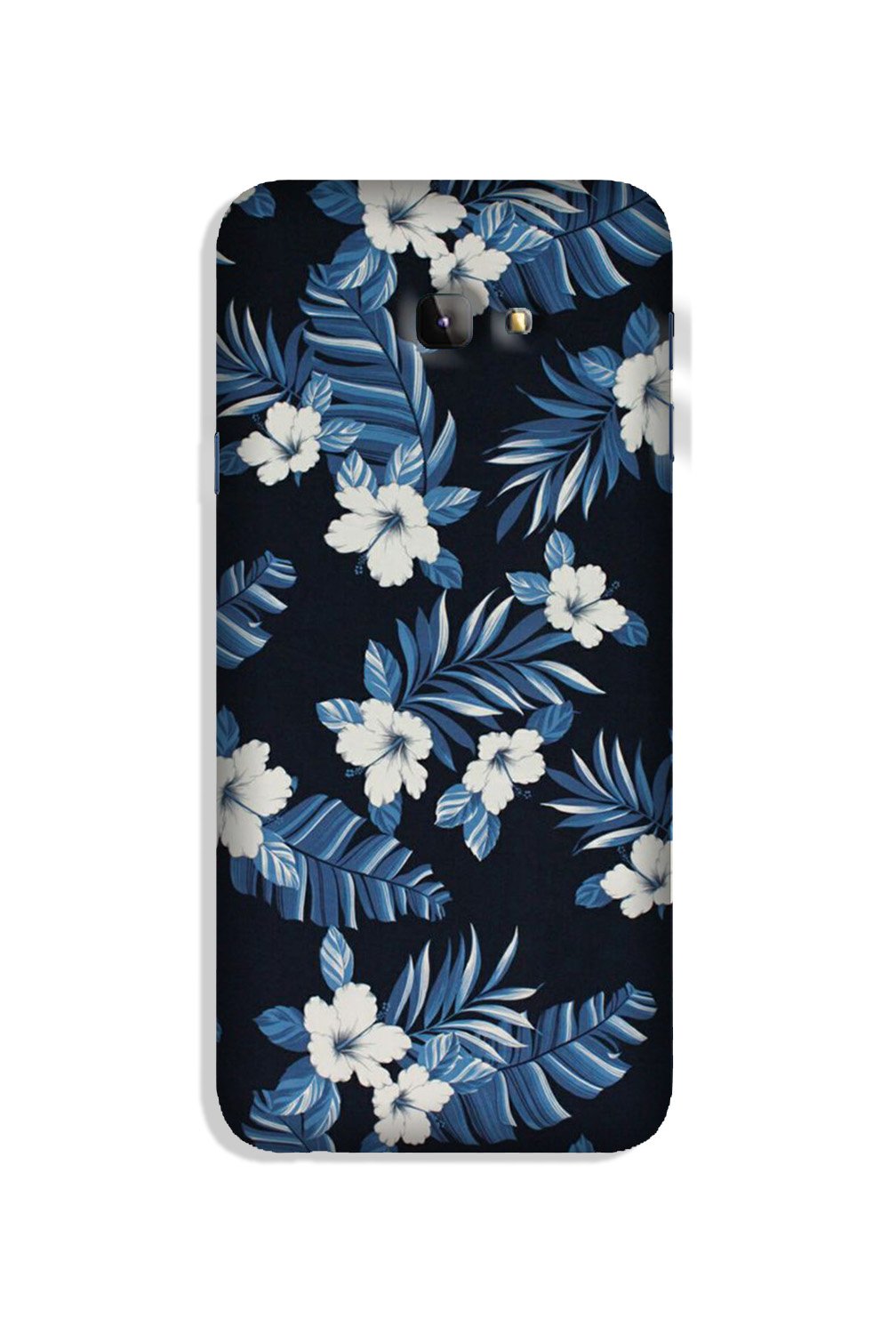 White flowers Blue Background2 Case for Galaxy J4 Plus