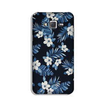 White flowers Blue Background2 Case for Galaxy J7 Nxt
