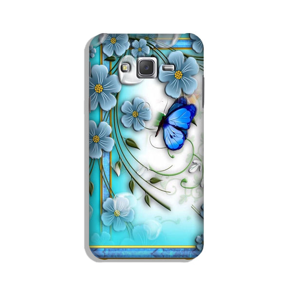 Blue Butterfly Case for Galaxy J7 Nxt