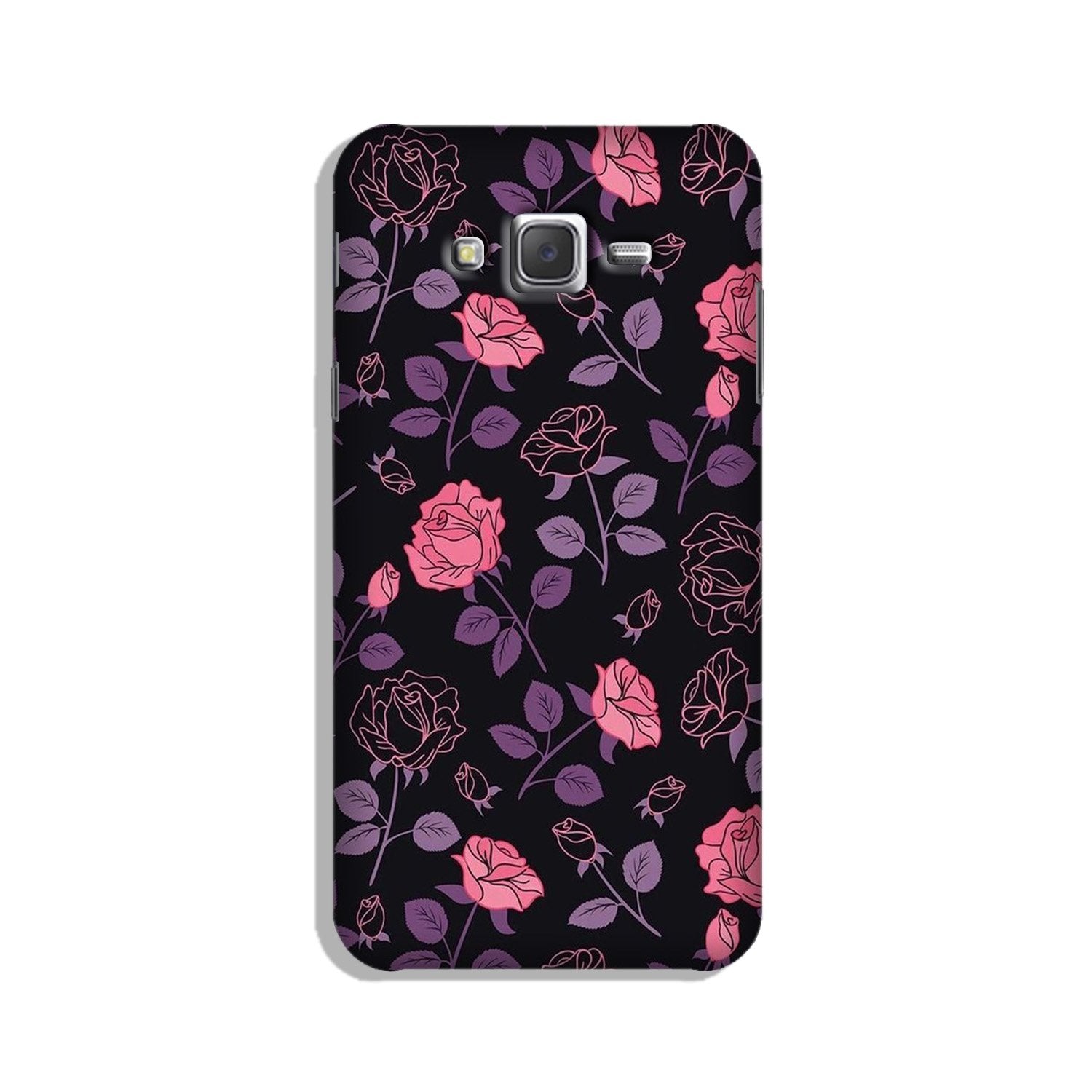 Rose Black Background Case for Galaxy J3 (2015)