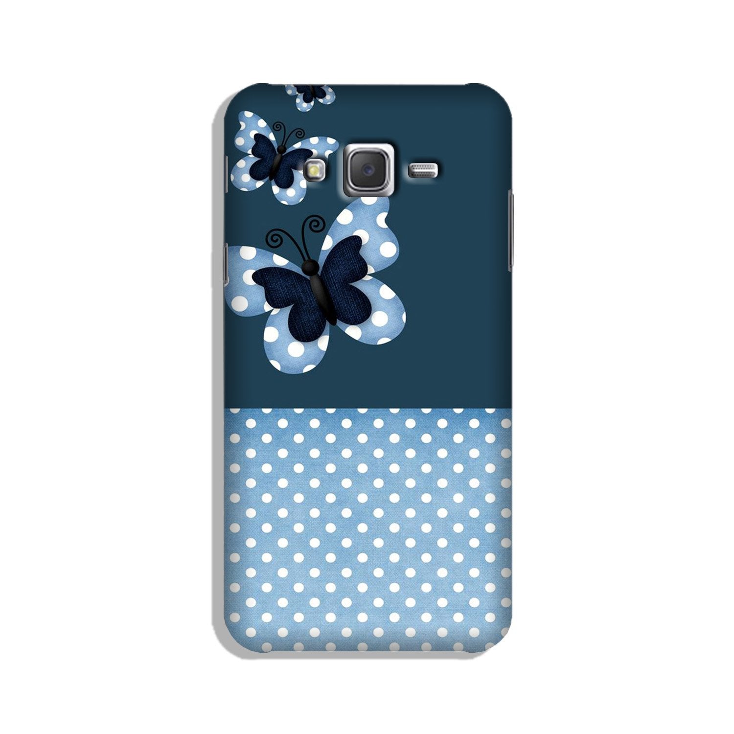 White dots Butterfly Case for Galaxy J7 (2015)