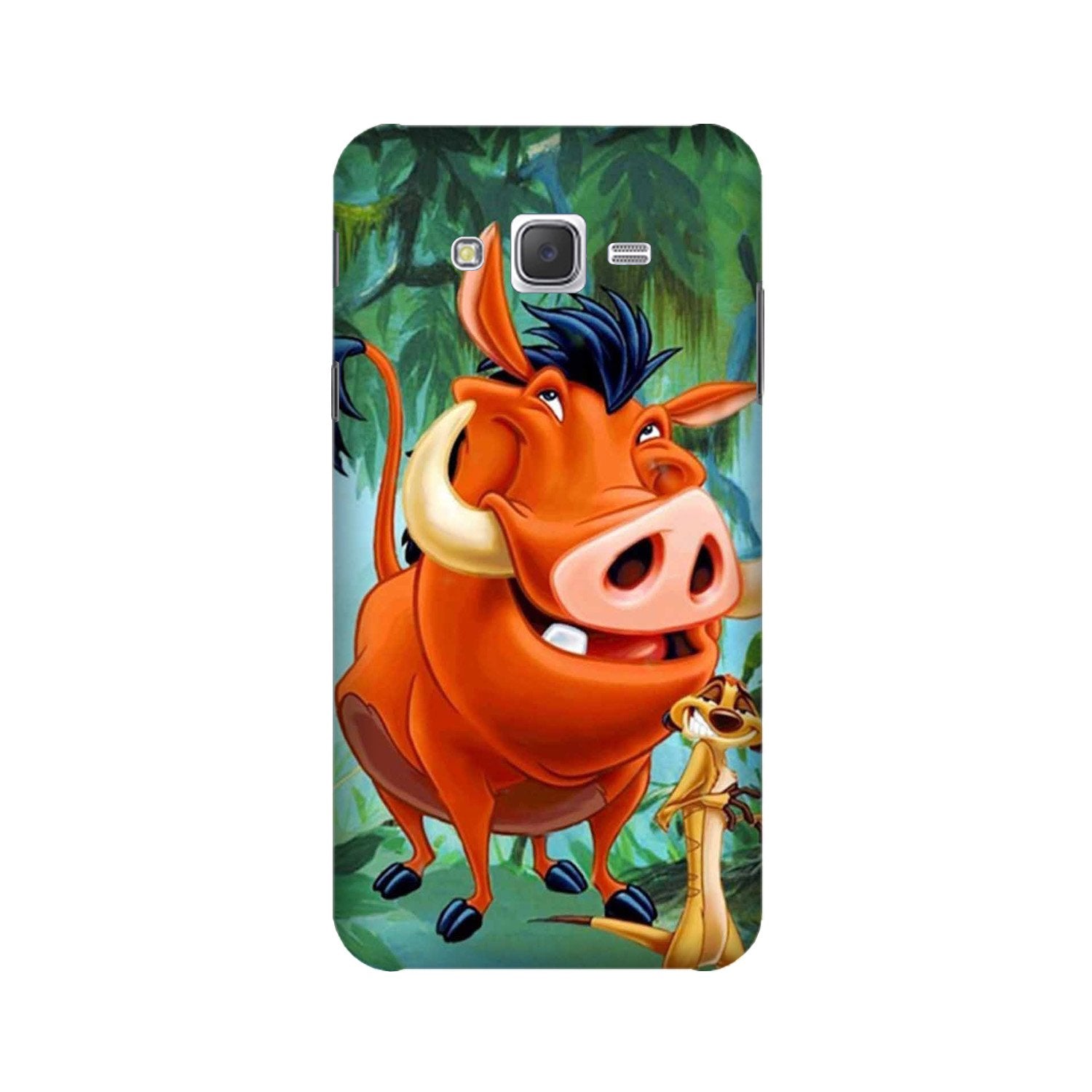 Timon and Pumbaa Mobile Back Case for Galaxy J2 (2015)   (Design - 305)