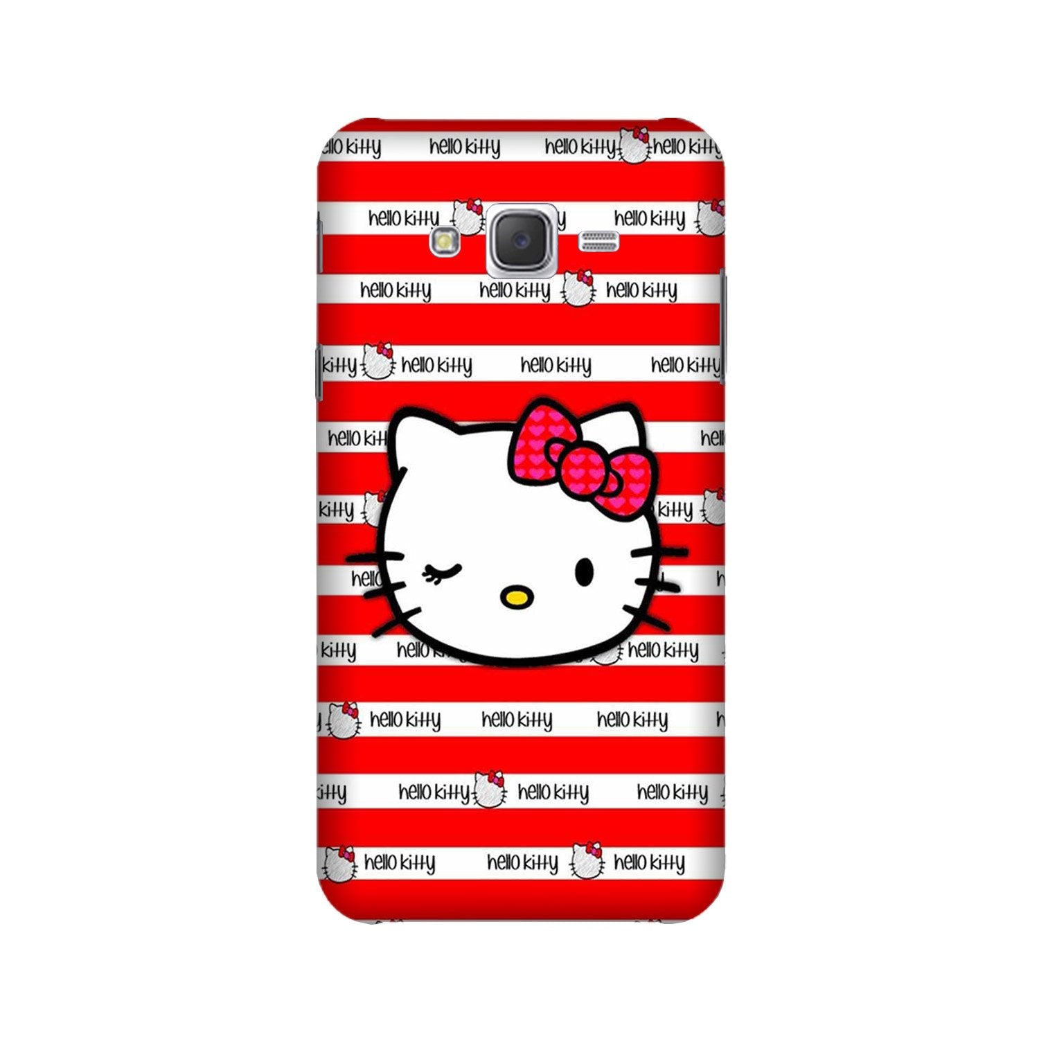 Hello Kitty Mobile Back Case for Galaxy J7 Nxt   (Design - 364)
