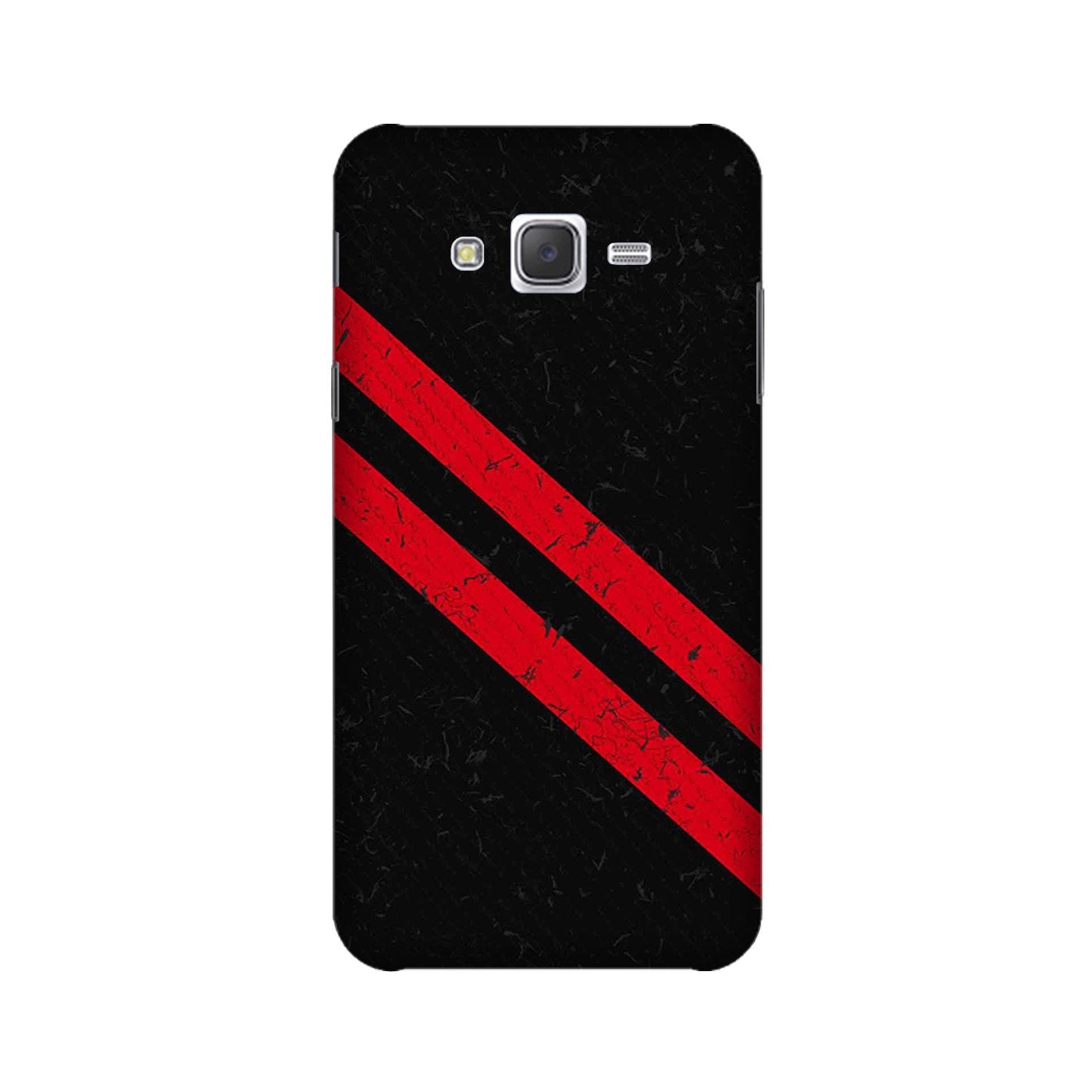Black Red Pattern Mobile Back Case for Galaxy On7/On7 Pro   (Design - 373)