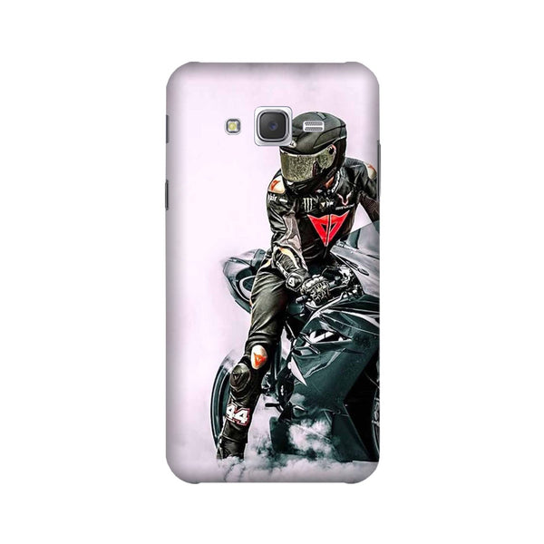 Biker Mobile Back Case for Galaxy J7 Nxt   (Design - 383)