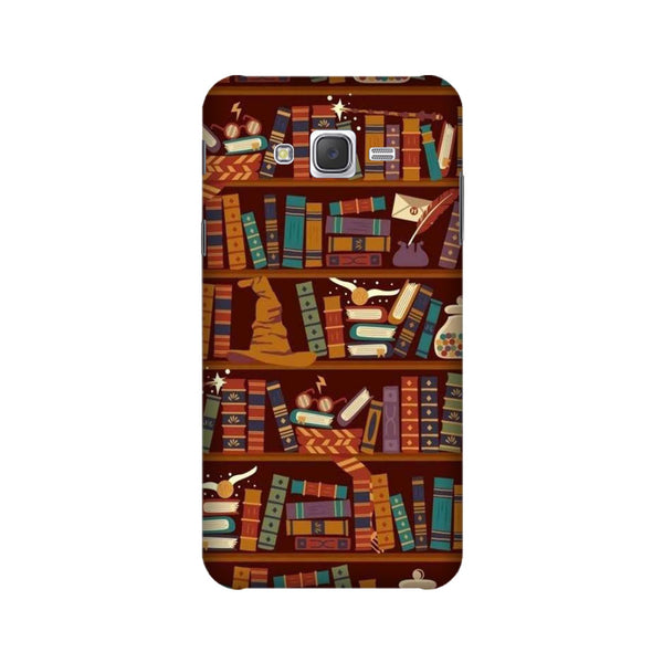Book Shelf Mobile Back Case for Galaxy On7/On7 Pro   (Design - 390)