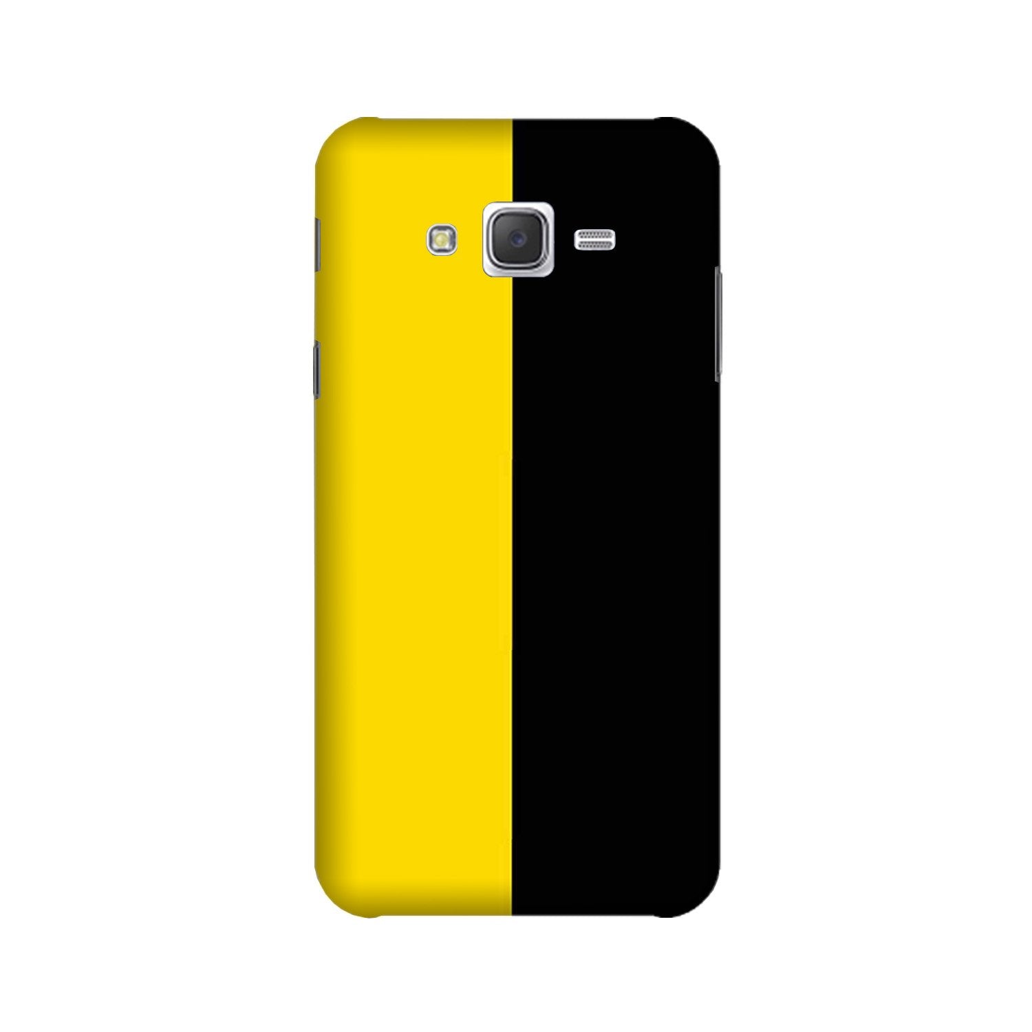Black Yellow Pattern Mobile Back Case for Galaxy J7 Nxt   (Design - 397)