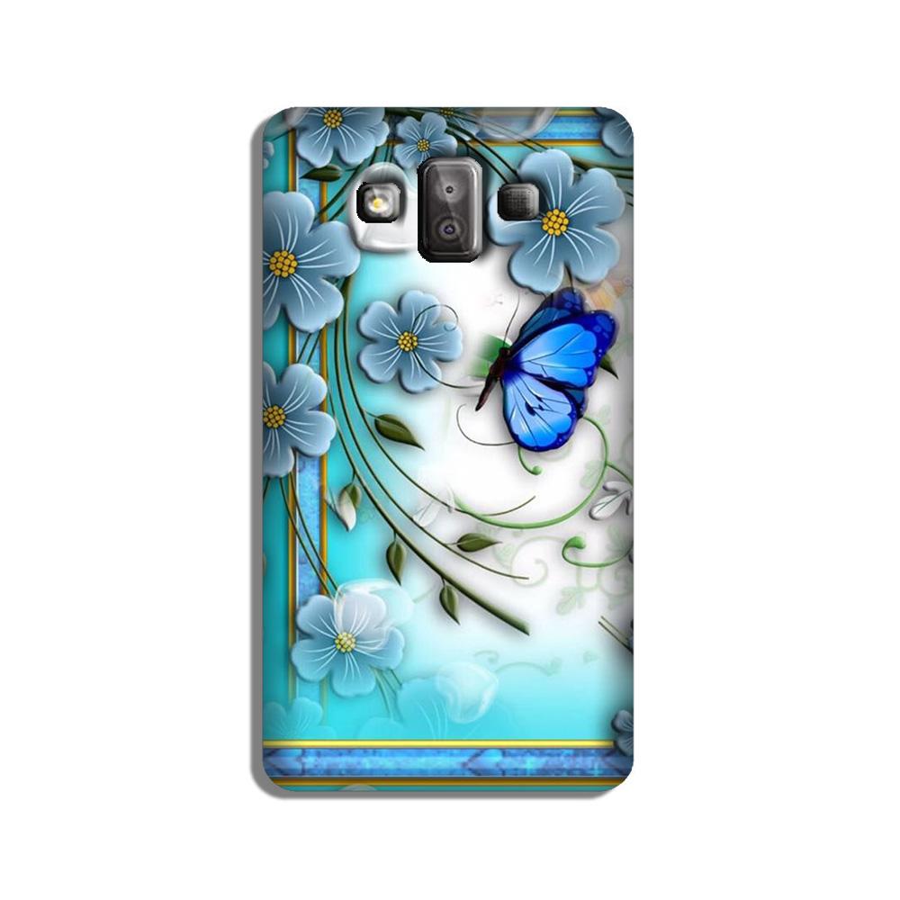 Blue Butterfly Case for Galaxy J7 Duo