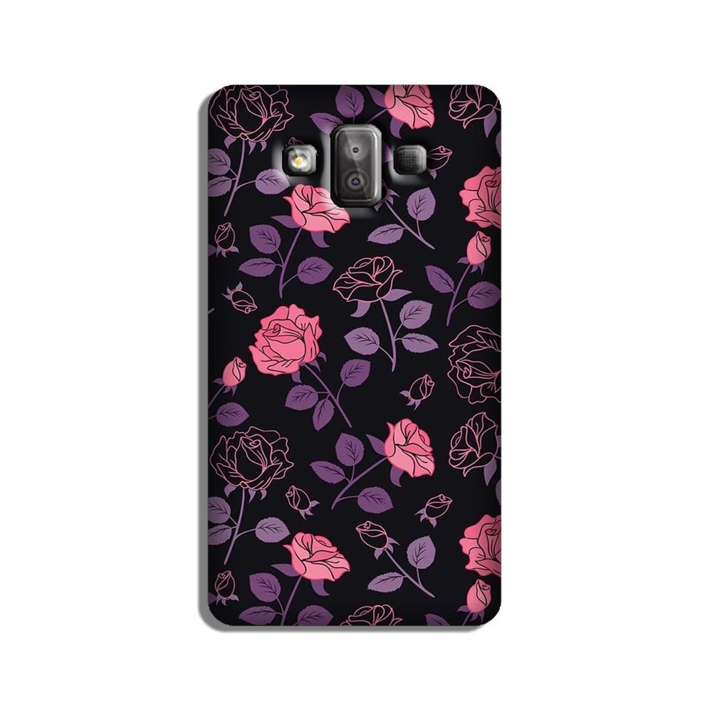 Rose Black Background Case for Galaxy J7 Duo
