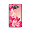 White Pick Butterflies Case for Galaxy J7 Duo