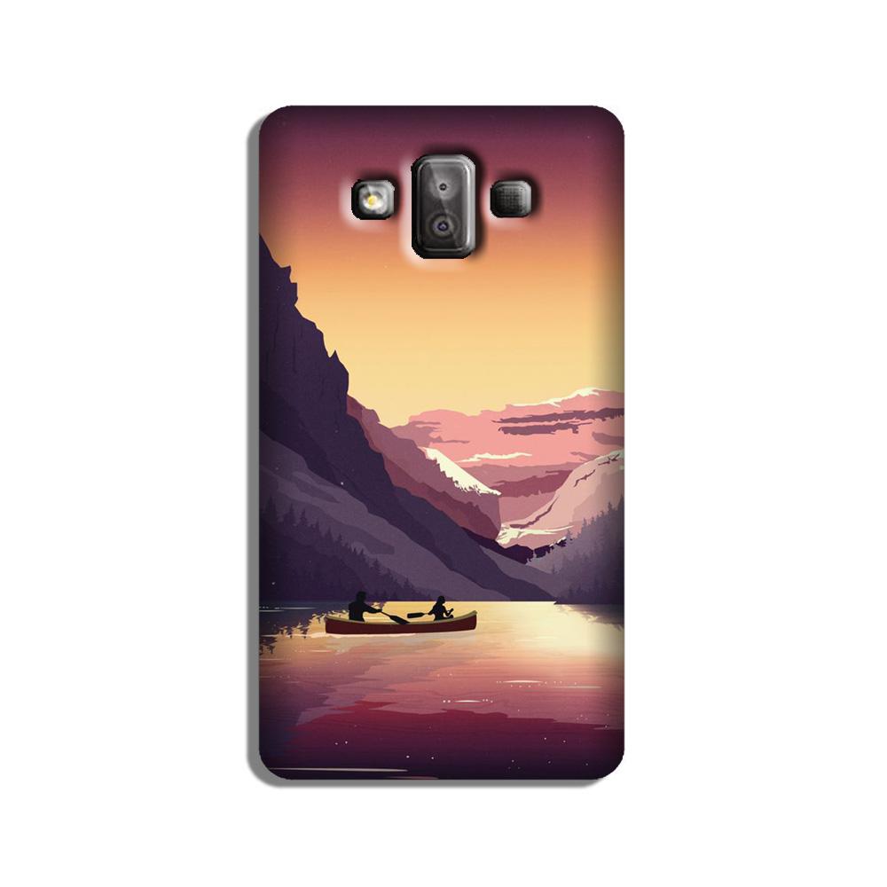 Mountains Boat Case for Galaxy J7 Duo (Design - 181)