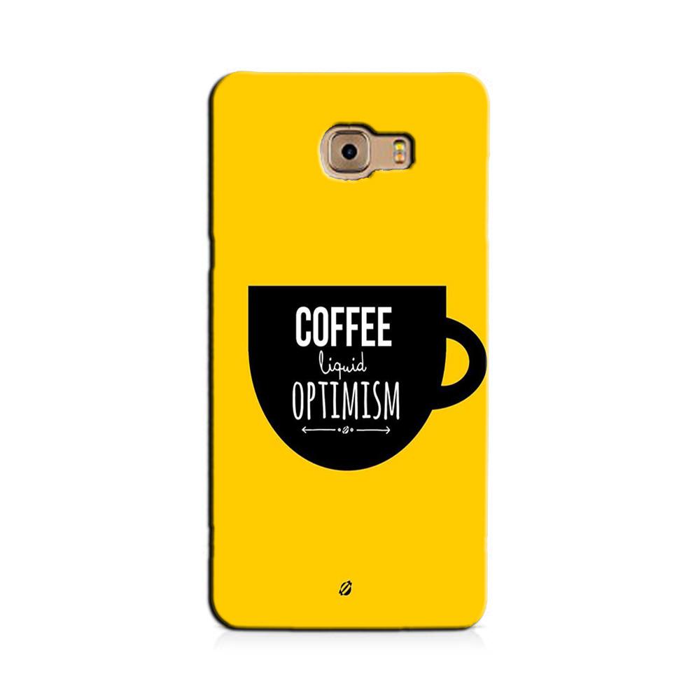 Coffee Optimism Mobile Back Case for Galaxy J7 Prime (Design - 353)