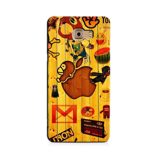 Wooden Texture Mobile Back Case for Galaxy C7 / C7 Pro   (Design - 367)