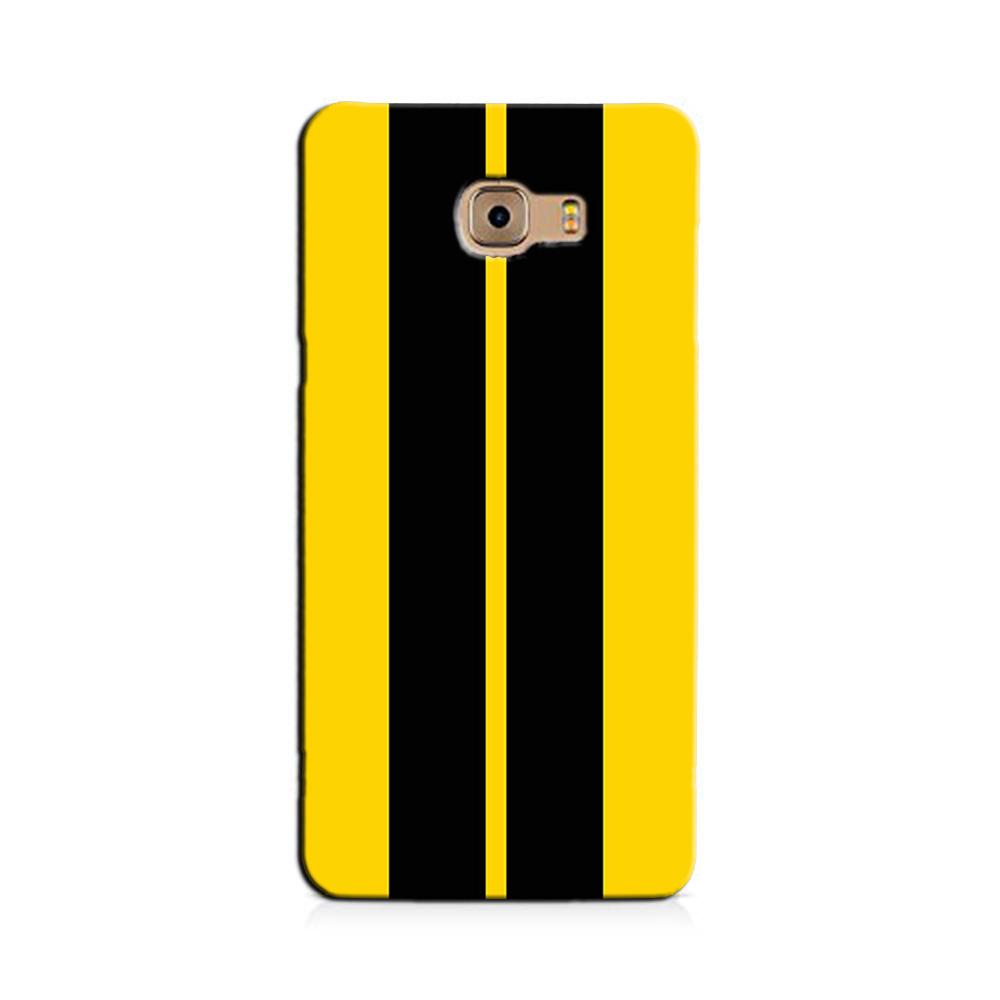 Black Yellow Pattern Mobile Back Case for Galaxy C9 / C9 Pro   (Design - 377)