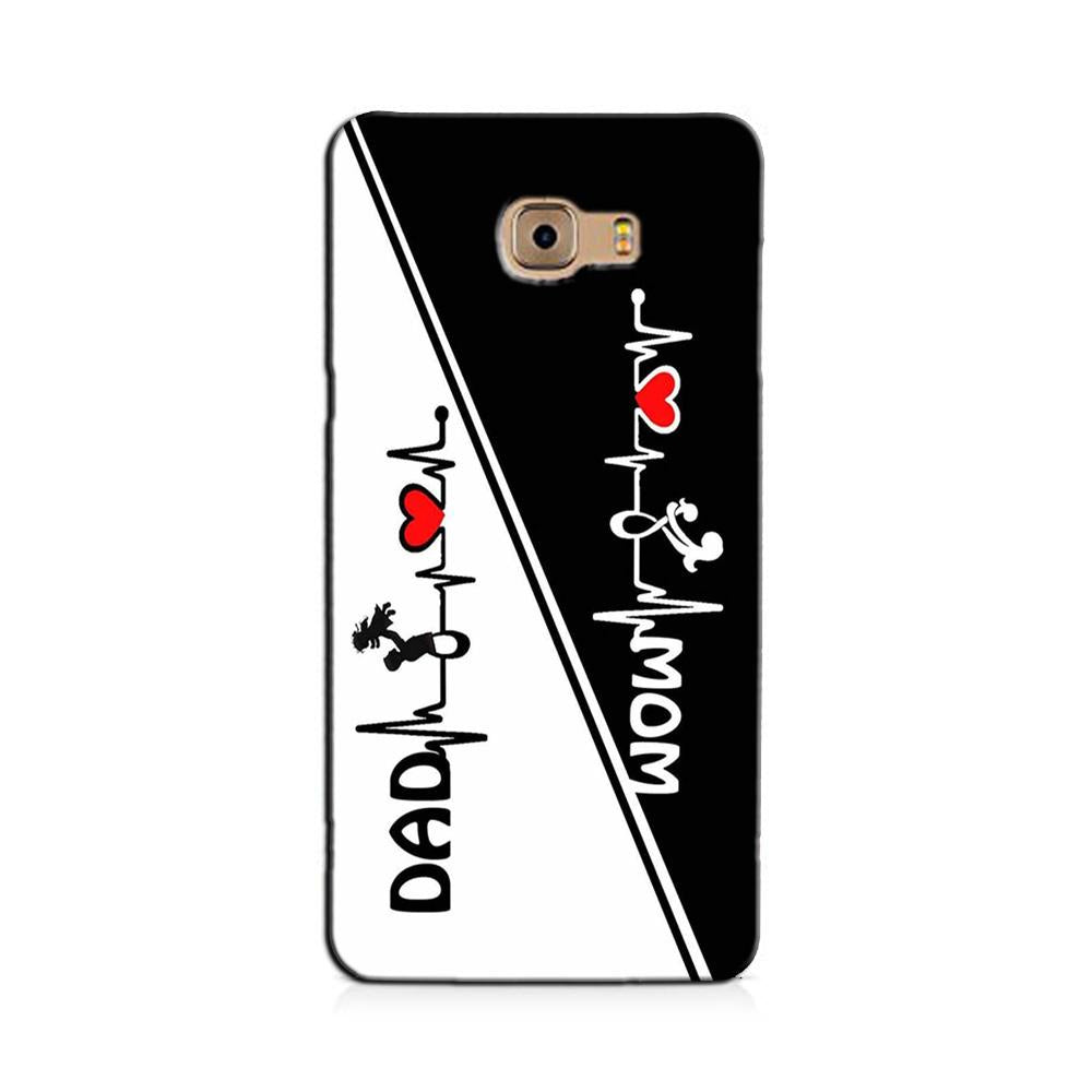 Love Mom Dad Mobile Back Case for Galaxy A9 / A9 Pro    (Design - 385)
