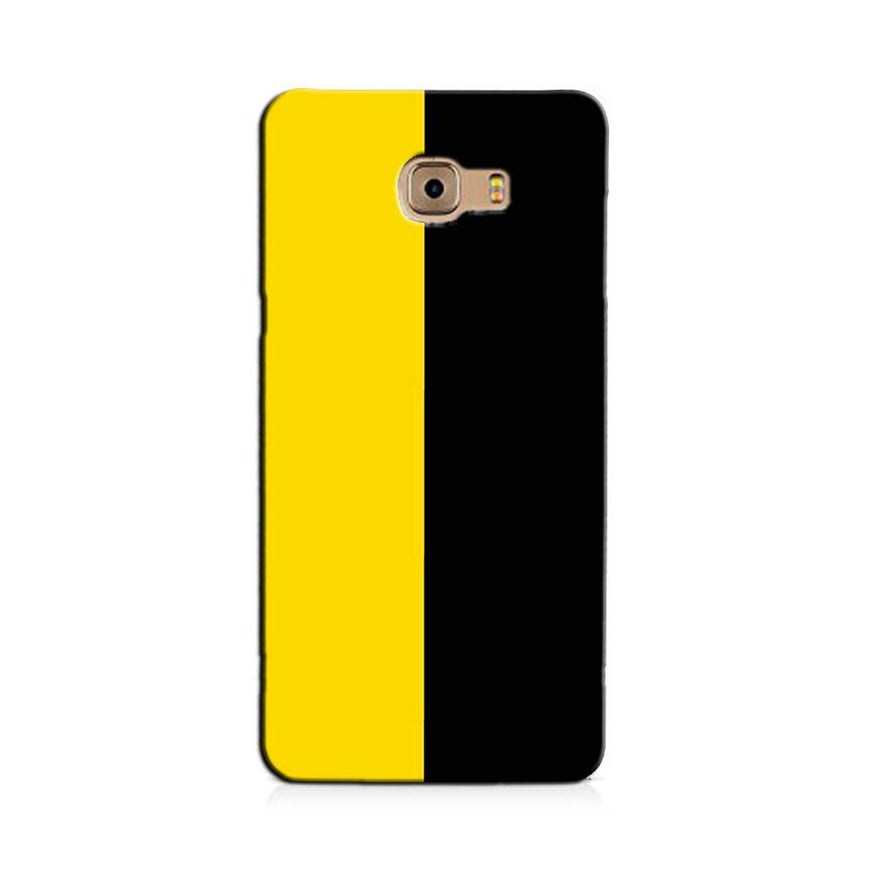 Black Yellow Pattern Mobile Back Case for Galaxy J7 Prime   (Design - 397)
