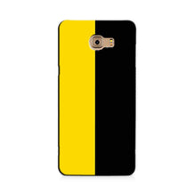 Black Yellow Pattern Mobile Back Case for Galaxy C7 / C7 Pro   (Design - 397)