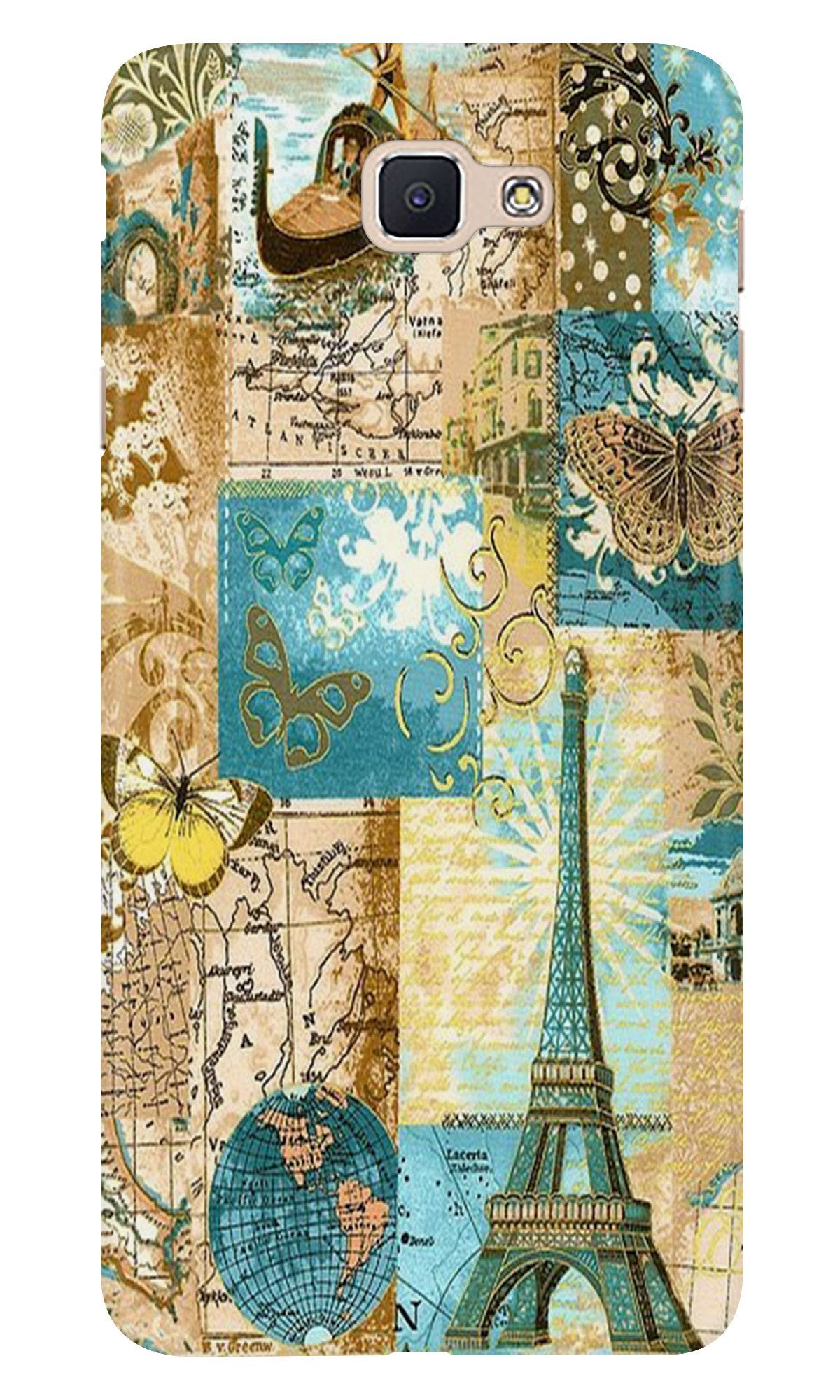 Travel Eiffel Tower Case for Samsung Galaxy J5 Prime (Design No. 206)