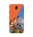 Cartoon Mobile Back Case for Galaxy J3 Pro  (Design - 346)