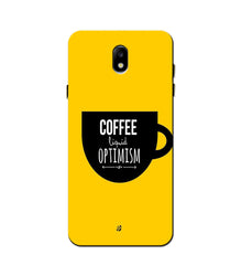 Coffee Optimism Mobile Back Case for Galaxy J5 Pro  (Design - 353)