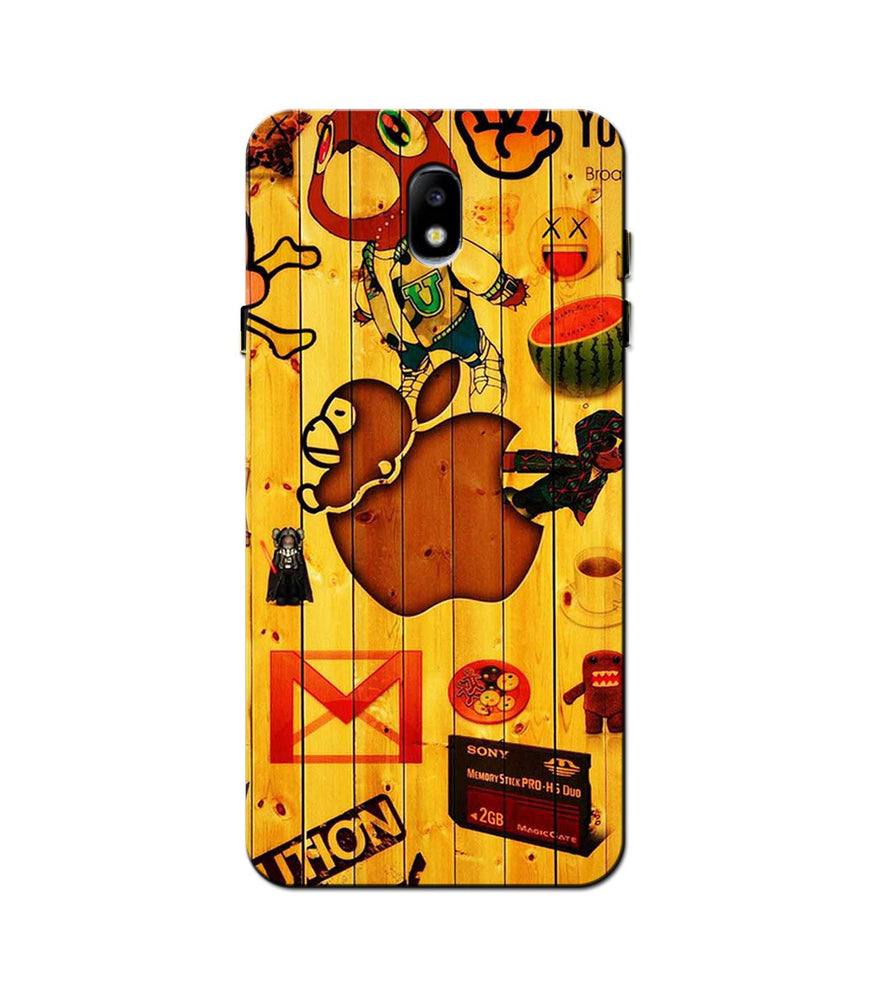 Wooden Texture Mobile Back Case for Galaxy J3 Pro  (Design - 367)