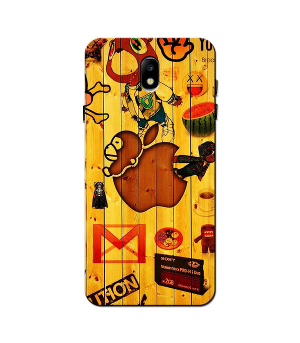 Wooden Texture Mobile Back Case for Galaxy J5 Pro  (Design - 367)