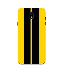 Black Yellow Pattern Mobile Back Case for Galaxy J5 Pro  (Design - 377)
