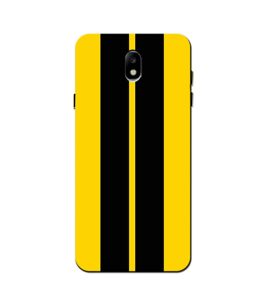 Black Yellow Pattern Mobile Back Case for Galaxy J5 Pro  (Design - 377)