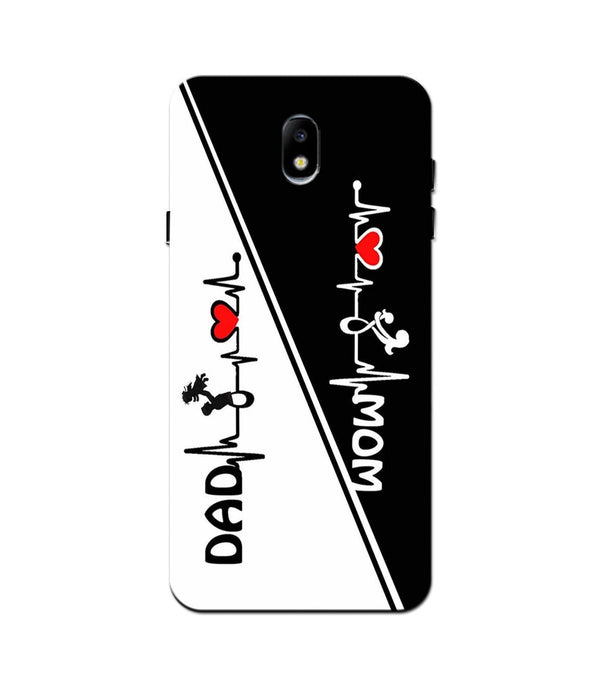 Love Mom Dad Mobile Back Case for Galaxy J5 Pro  (Design - 385)