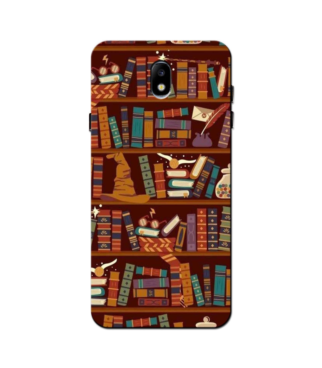 Book Shelf Mobile Back Case for Galaxy J3 Pro  (Design - 390)