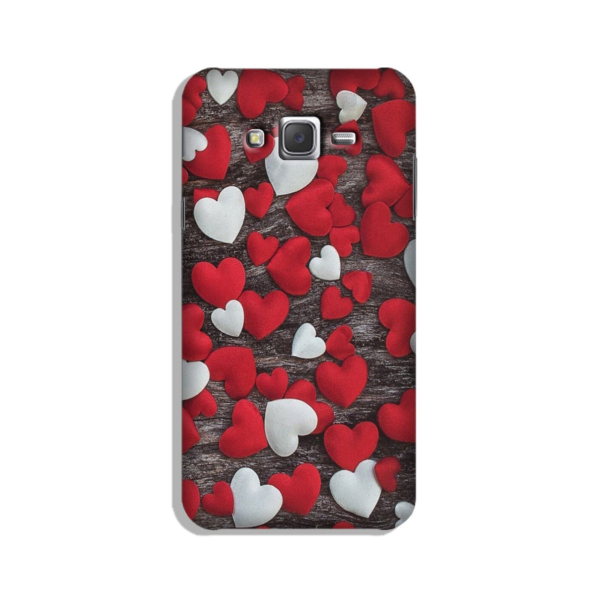 Red White Hearts Case for Galaxy On7/ On7 Pro  (Design - 105)