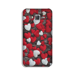 Red White Hearts Case for Galaxy J3 (2015)  (Design - 105)