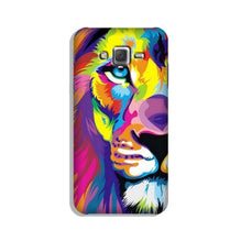 Colorful Lion Case for Galaxy J7 (2015)  (Design - 110)