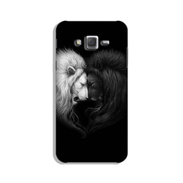 Dark White Lion Case for Galaxy J5 (2015)  (Design - 140)
