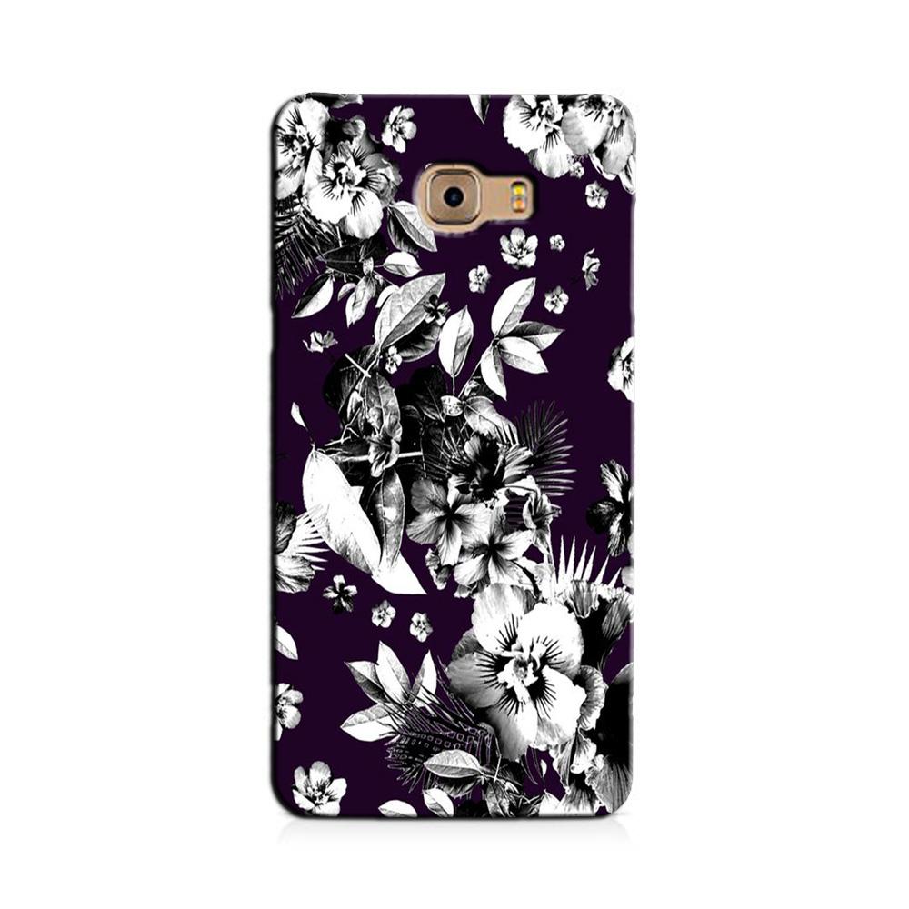 white flowers Case for Galaxy C7/ C7 Pro