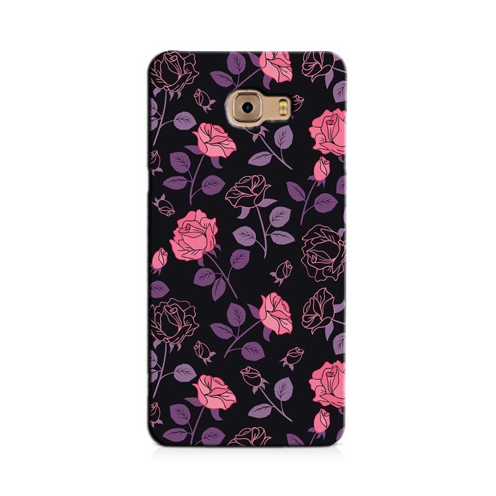 Rose Black Background Case for Galaxy J7 Max