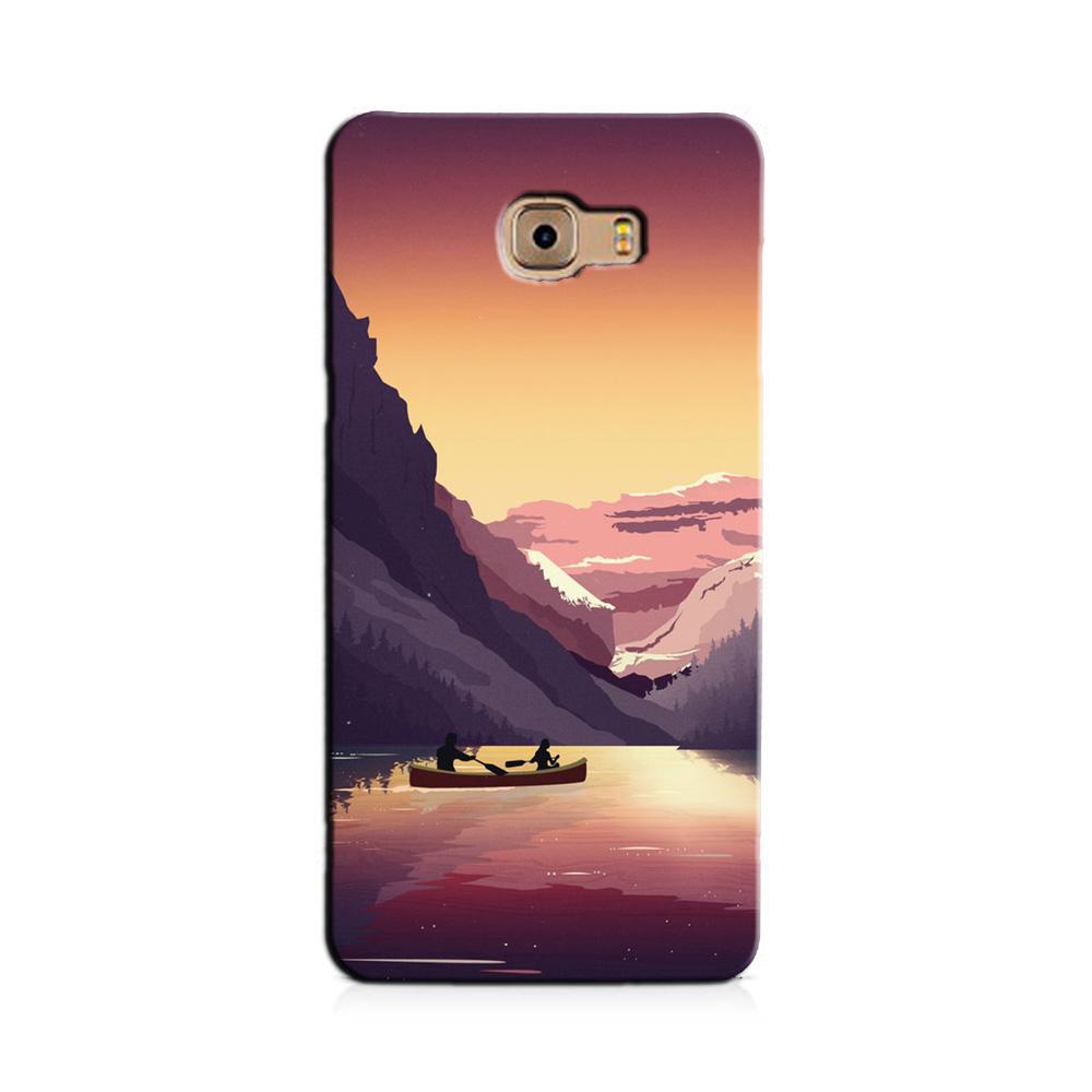 Mountains Boat Case for Galaxy J5 Prime (Design - 181)