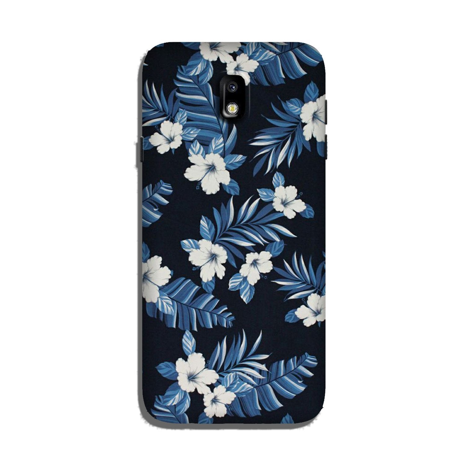 White flowers Blue Background2 Case for Galaxy J7 Pro