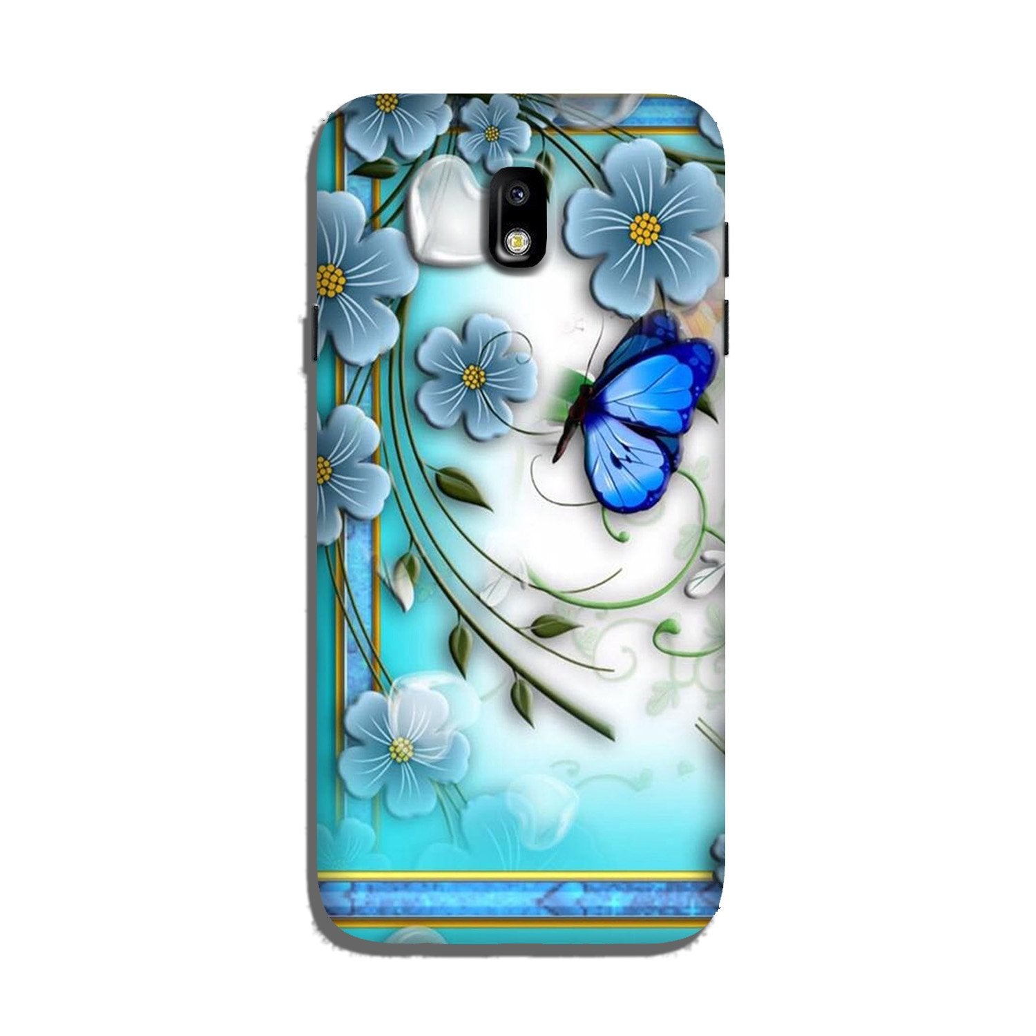 Blue Butterfly Case for Galaxy J7 Pro